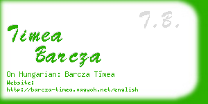 timea barcza business card